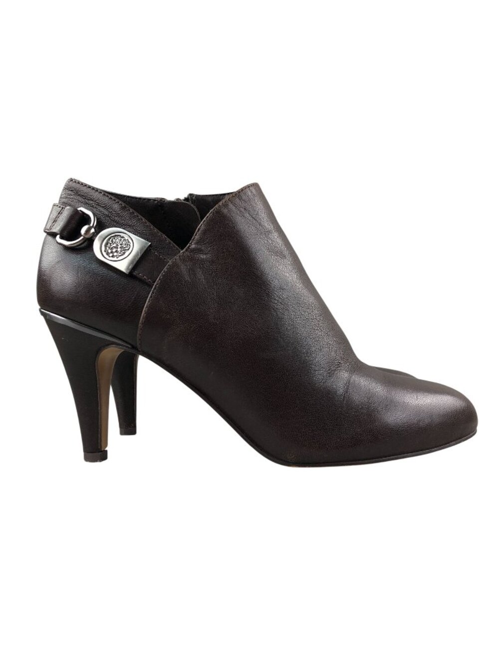 Vince Camuto Women's Size 6.5M Vesela Brown Leather High Heel Pumps Dress Shoes